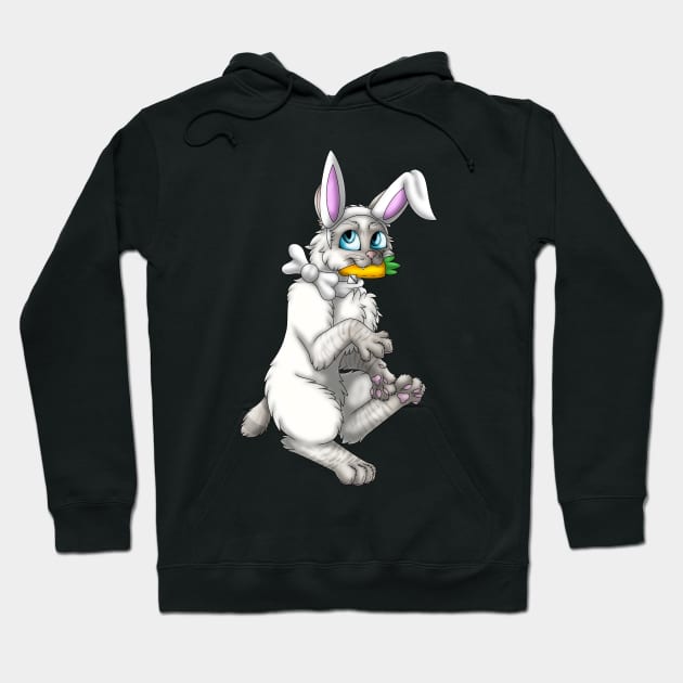 Bobtail BunnyCat: Fawn Lynx Point (White) Hoodie by spyroid101